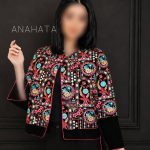 کت شهرزاد آناهاتا کت مخمل نفیس زنانه نقش دار قد 60 دوخت مزونی